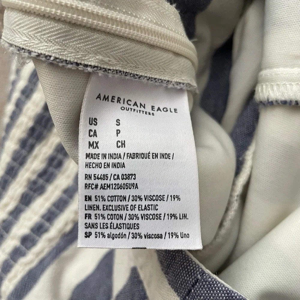 American Eagle striped strapless jumpsuit - Picture 6 of 8
